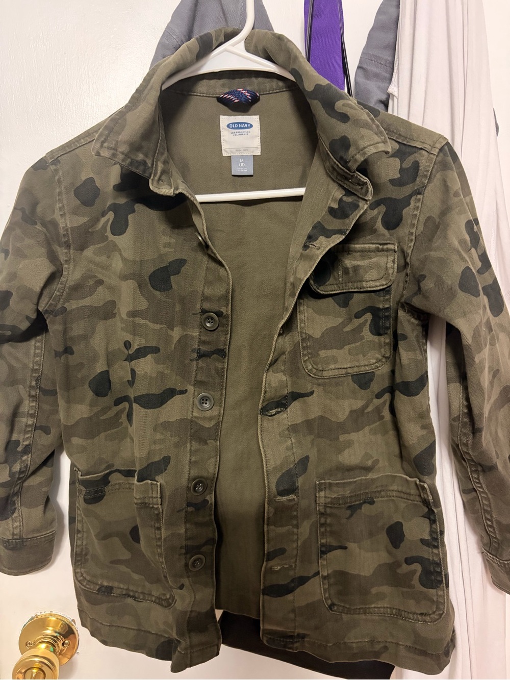 Old Navy Boy’s Olive Camo Utility Jacket